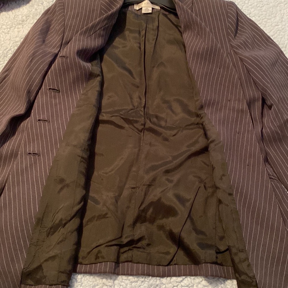 Petite Sophisticate Pin Stripe Pant Suit - Picture 7 of 10